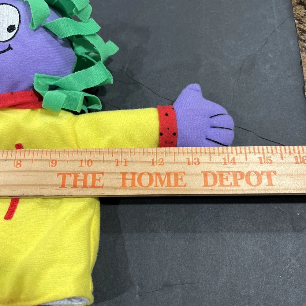 Vintage The Letter People Hand Puppet Plush Mr. H Happy Hair Abrams Learning
